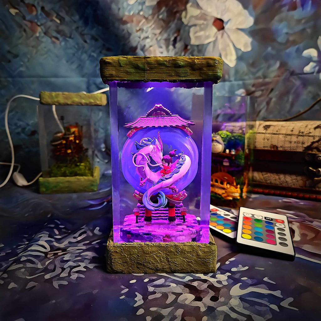 Haku Resin Lamp - Spirited Away Multicolor / Size M – Handmade Epoxy Resin Lamp by Rescene Studio | Rescene Studio