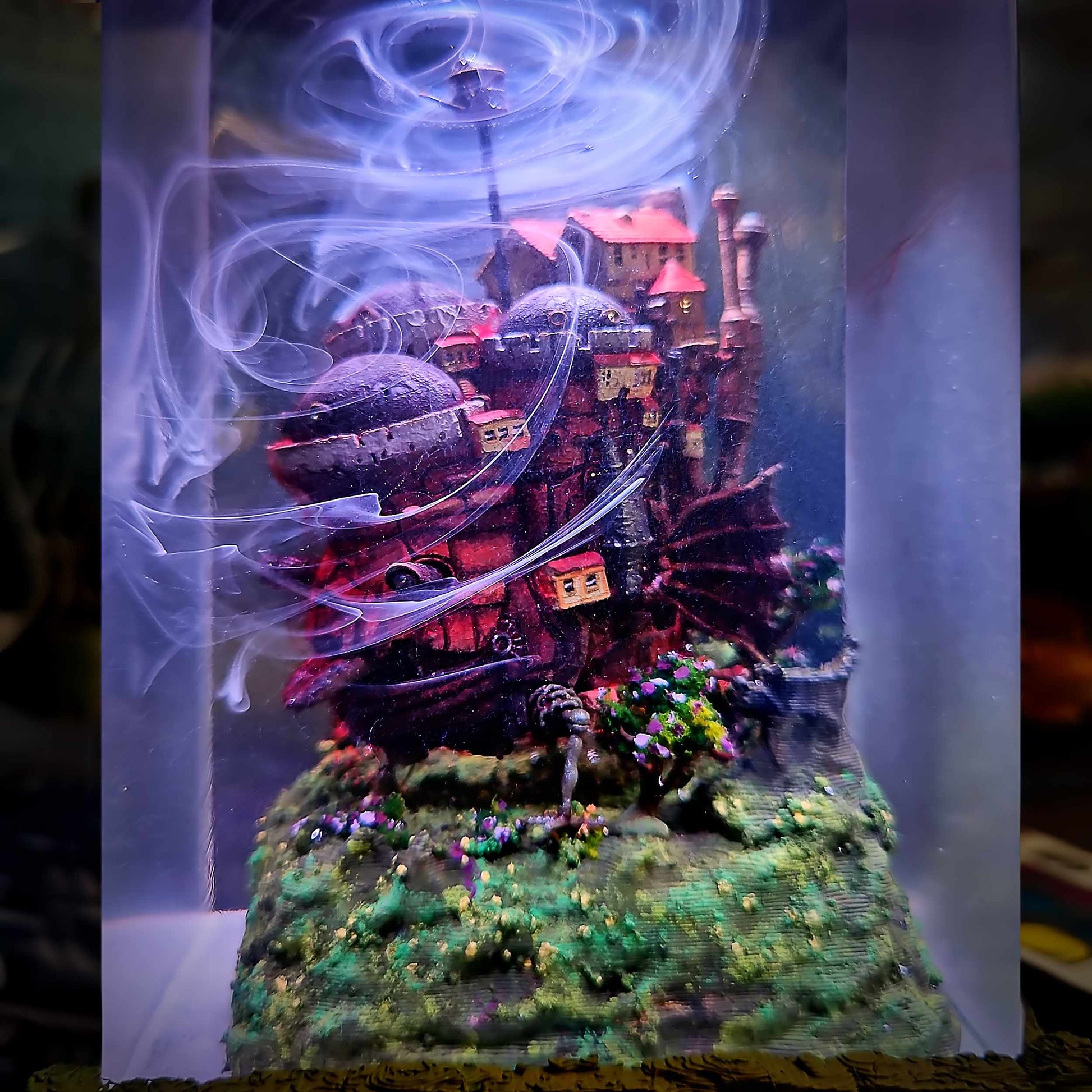 Howl’s Moving Castle Resin Lamp - Studio Ghibli Multicolor / Size M – Handmade Epoxy Resin Lamp by Rescene Studio | Rescene Studio