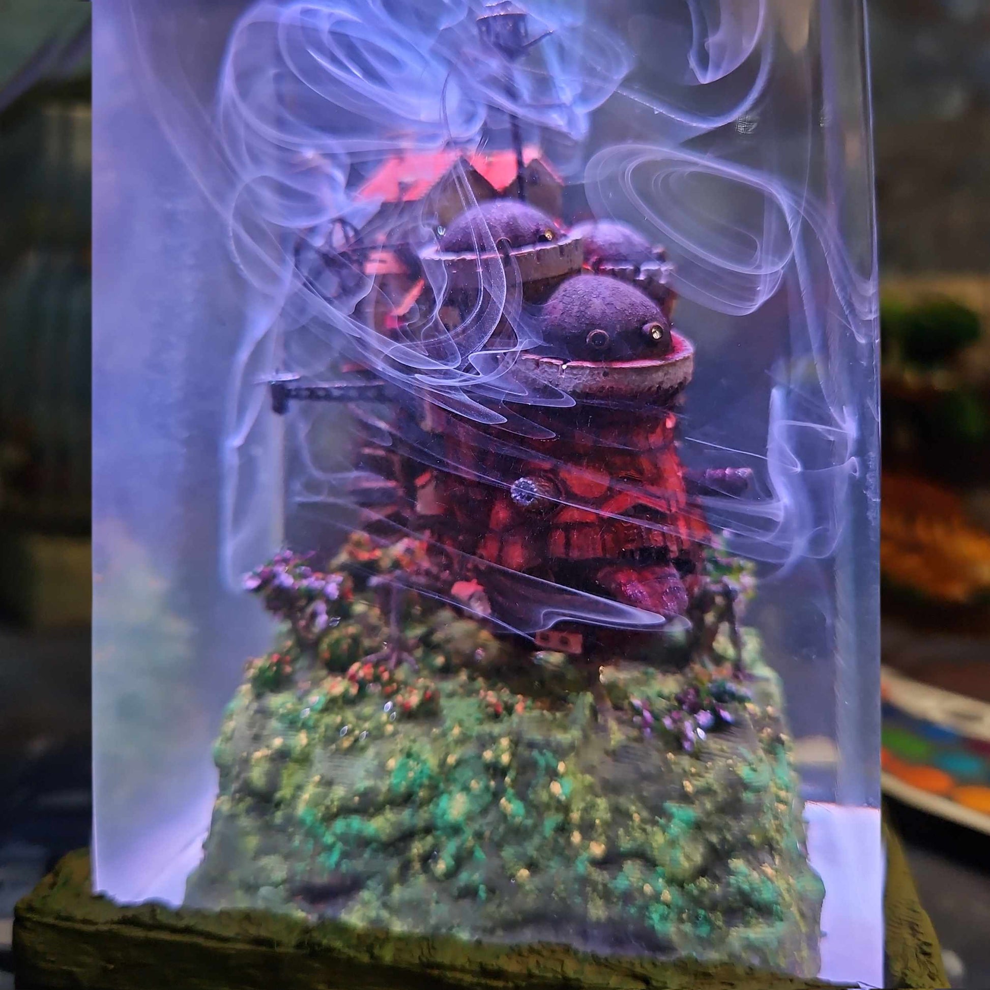 Howl’s Moving Castle Resin Lamp - Studio Ghibli Multicolor / Size M – Handmade Epoxy Resin Lamp by Rescene Studio | Rescene Studio