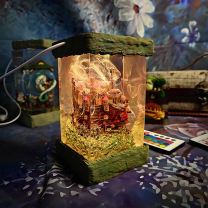 Howl’s Moving Castle Resin Lamp - Studio Ghibli Multicolor / Size M – Handmade Resin Lamp by Rescene Studio | Rescene Studio