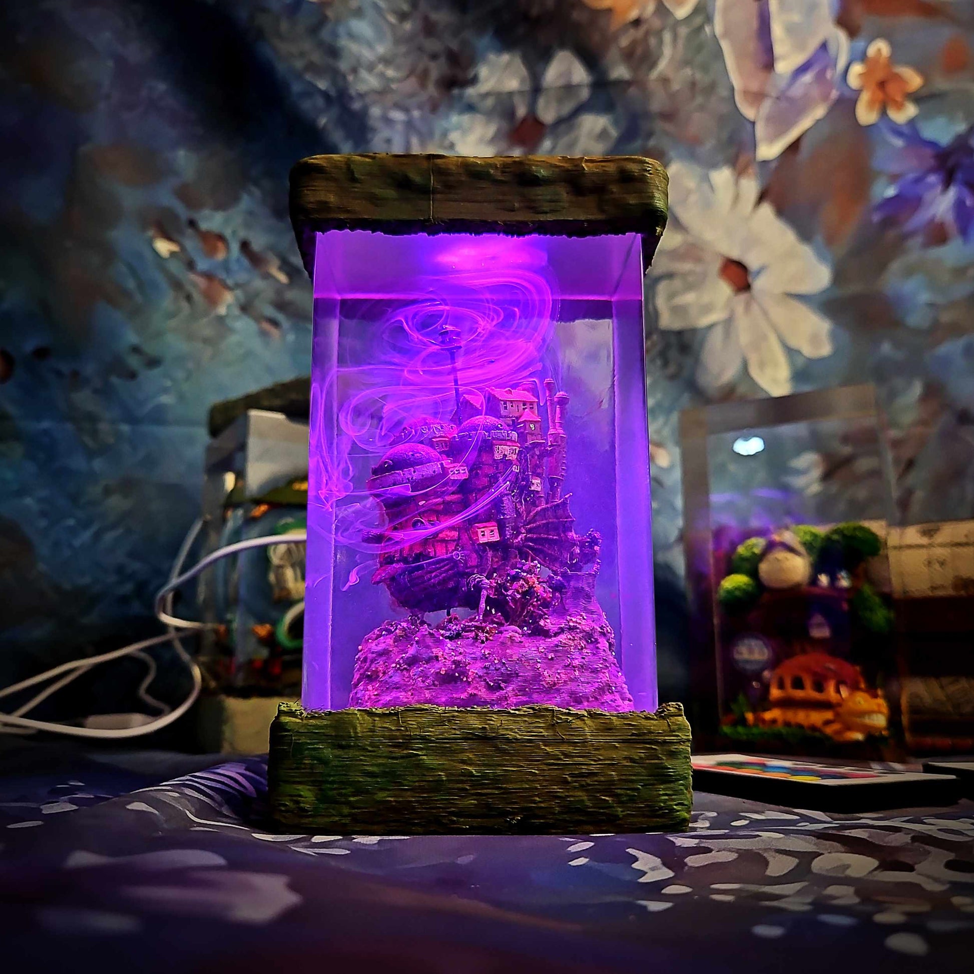 Howl’s Moving Castle Resin Lamp - Studio Ghibli Multicolor / Size M – Handmade Epoxy Resin Lamp by Rescene Studio | Rescene Studio