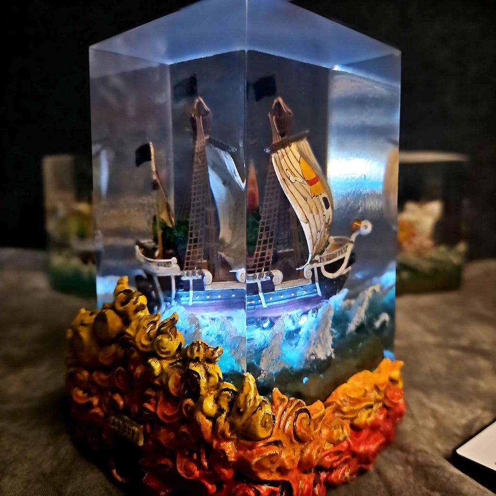 Going Merry Resin Lamp – One Piece Multicolor / Size M – Handmade Epoxy Resin Lamp by Rescene Studio | Rescene Studio