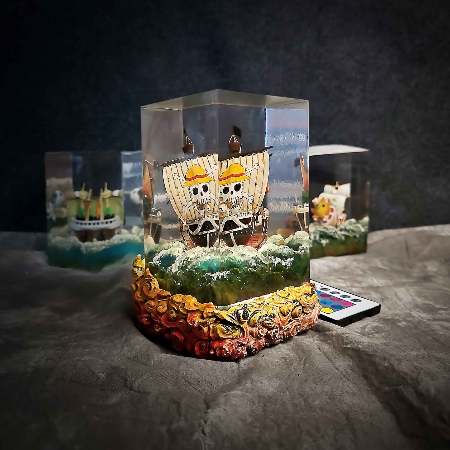 Going Merry Resin Lamp – One Piece Multicolor / Size M – Handmade Resin Lamp by Rescene Studio | Rescene Studio