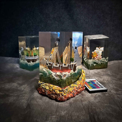 Going Merry Resin Lamp – One Piece Multicolor / Size M – Handmade Resin Lamp by Rescene Studio | Rescene Studio
