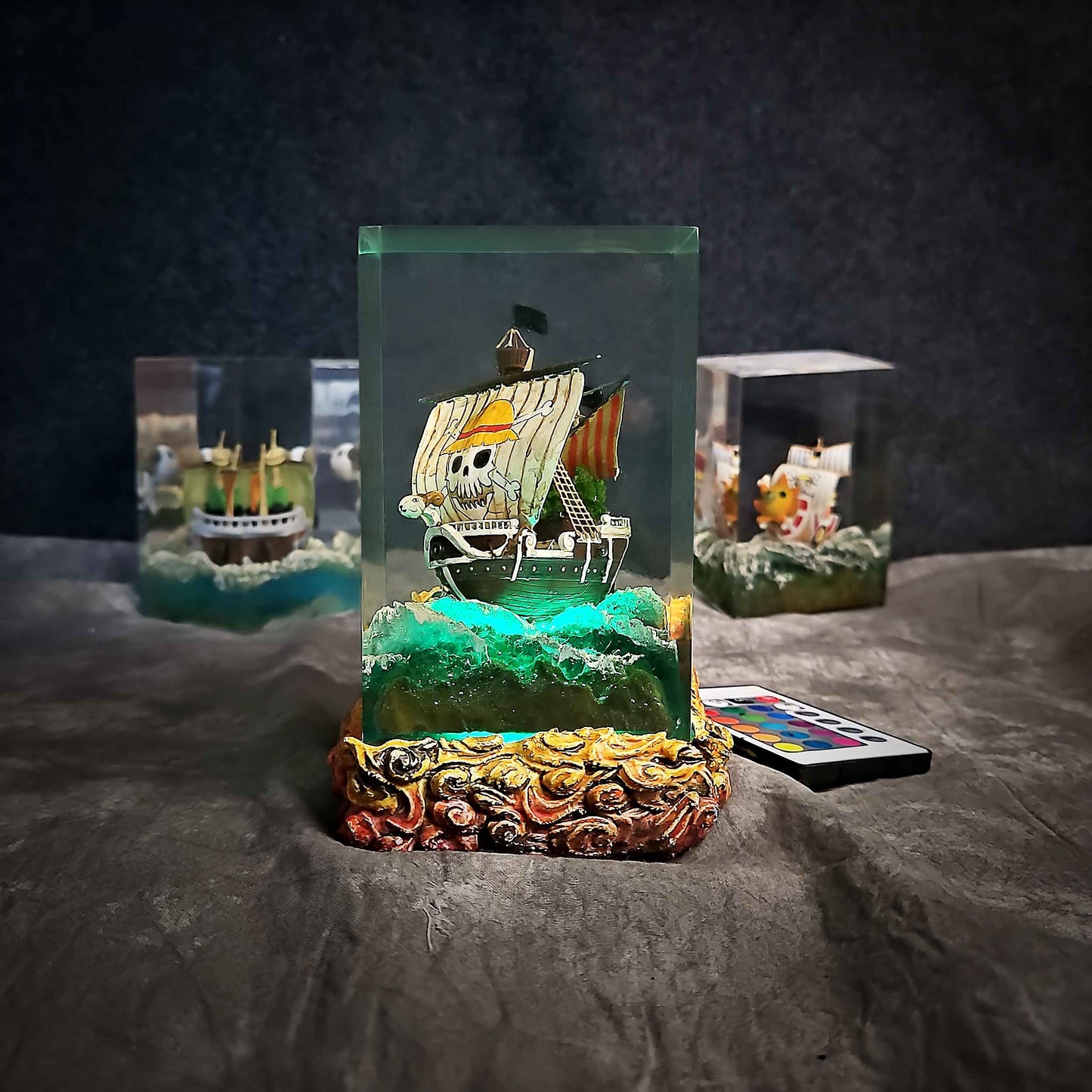 Going Merry Resin Lamp – One Piece Multicolor / Size M – Handmade Resin Lamp by Rescene Studio | Rescene Studio