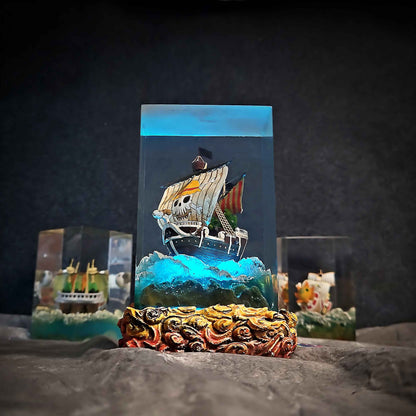 Going Merry Resin Lamp – One Piece Multicolor / Size M – Handmade Resin Lamp by Rescene Studio | Rescene Studio