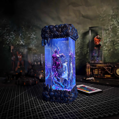 Sung Jin Woo Resin Lamp V2 - Solo Leveling Multicolor / Size M – Handmade Resin Lamp by Rescene Studio | Rescene Studio