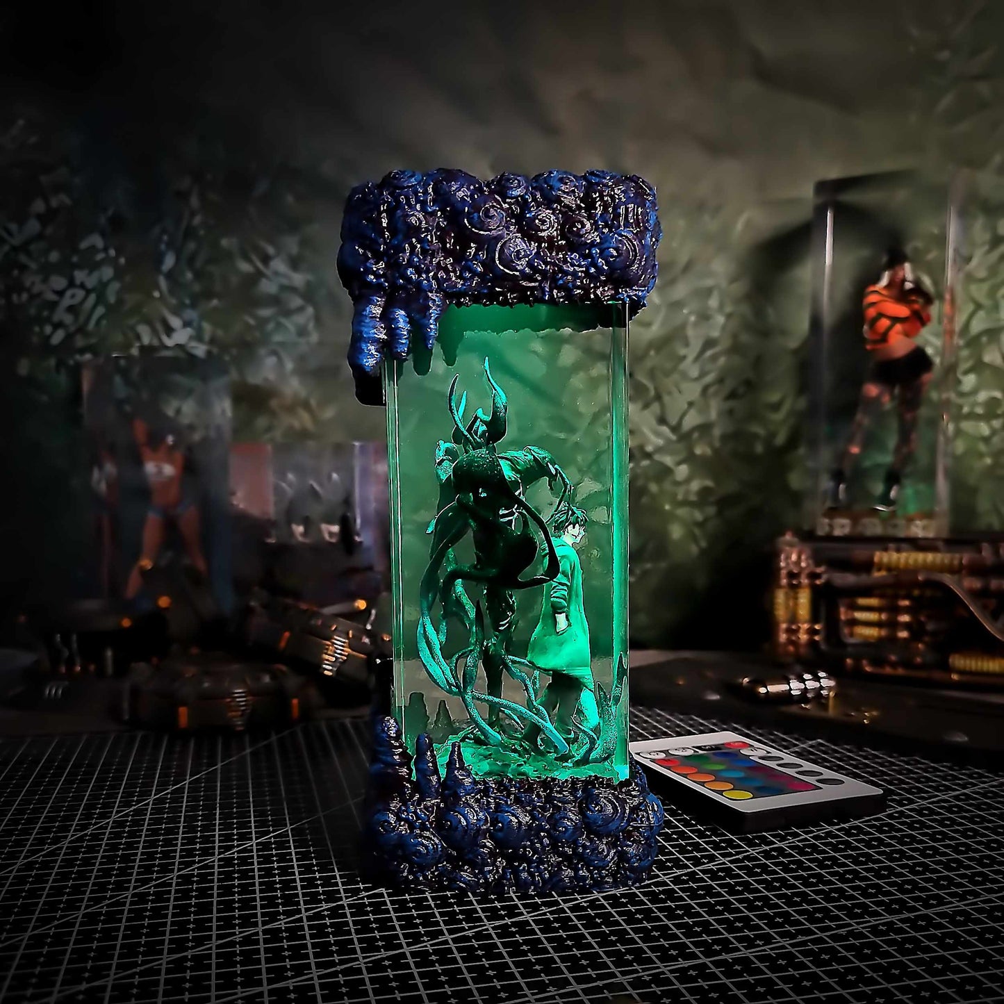 Sung Jin Woo Resin Lamp V2 - Solo Leveling Multicolor / Size M – Handmade Resin Lamp by Rescene Studio | Rescene Studio