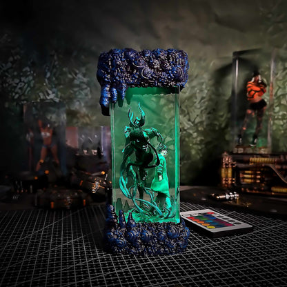 Sung Jin Woo Resin Lamp V2 - Solo Leveling Multicolor / Size M – Handmade Resin Lamp by Rescene Studio | Rescene Studio