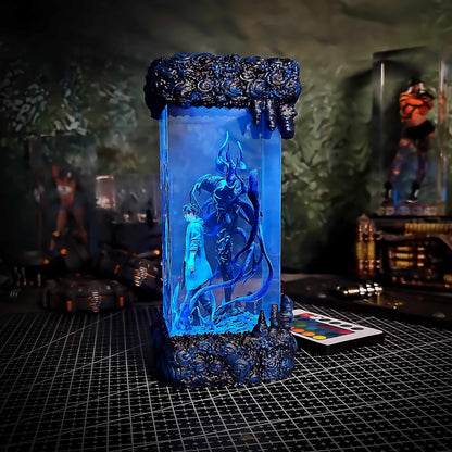 Sung Jin Woo Resin Lamp V2 - Solo Leveling Multicolor / Size M – Handmade Resin Lamp by Rescene Studio | Rescene Studio