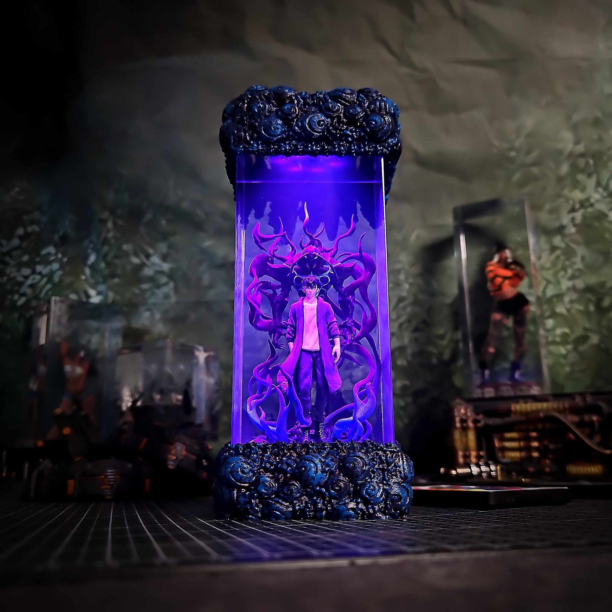 Sung Jin Woo Resin Lamp V2 - Solo Leveling Multicolor / Size M – Handmade Epoxy Resin Lamp by Rescene Studio | Rescene Studio