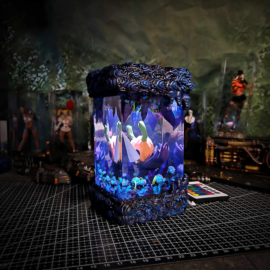 Hollow Knight Halloween Resin Lamp - Hollow Knight Multicolor / Size M – Handmade Epoxy Resin Lamp by Rescene Studio | Rescene Studio