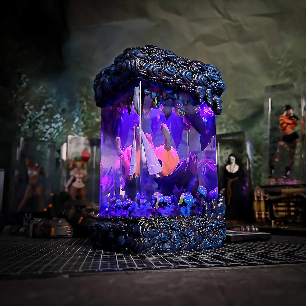 Hollow Knight Halloween Resin Lamp - Hollow Knight Multicolor / Size M – Handmade Epoxy Resin Lamp by Rescene Studio | Rescene Studio