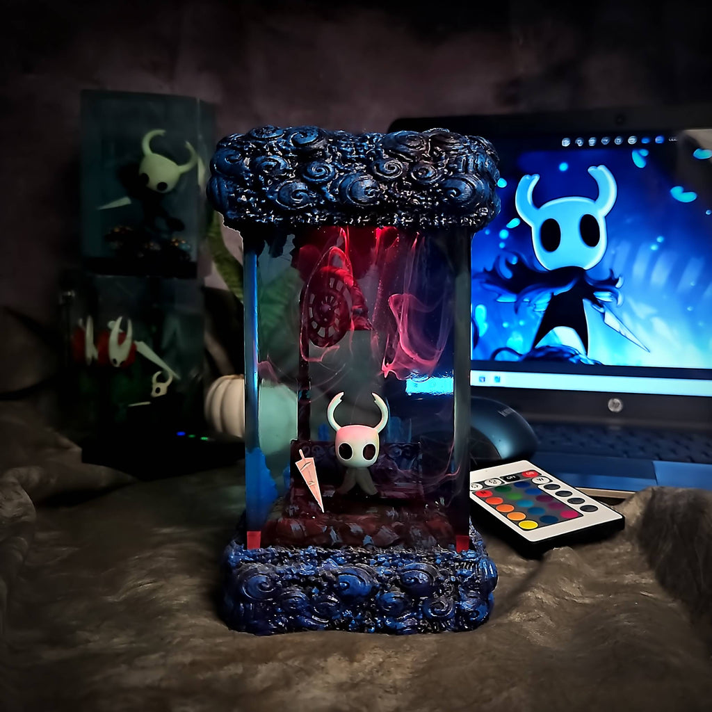 The Knight Resin Epoxy Lamp V1 – Hollow Knight Multicolor / Size M – Handmade Epoxy Resin Lamp by Rescene Studio | Rescene Studio