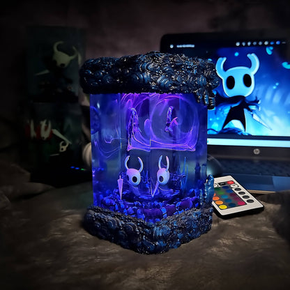 The Knight Resin Epoxy Lamp V1 – Hollow Knight Multicolor / Size M – Handmade Resin Lamp by Rescene Studio | Rescene Studio