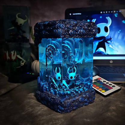 The Knight Resin Epoxy Lamp V1 – Hollow Knight Multicolor / Size M – Handmade Resin Lamp by Rescene Studio | Rescene Studio