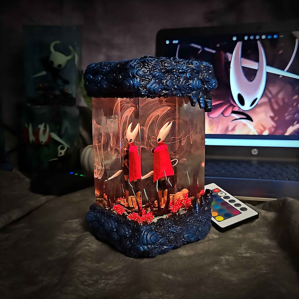 Hornet Resin Lamp – Hollow Knight Multicolor / Size M – Handmade Epoxy Resin Lamp by Rescene Studio | Rescene Studio