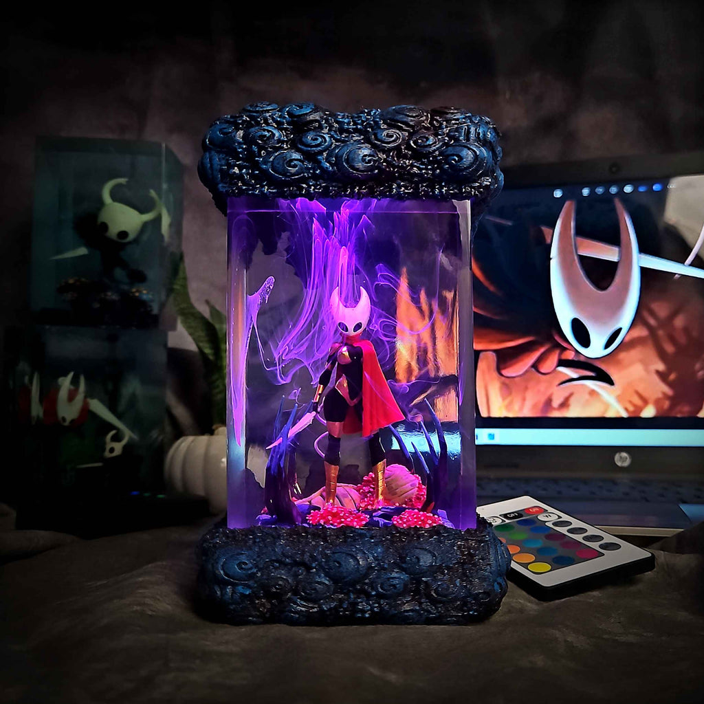 Hornet Resin Lamp – Hollow Knight Multicolor / Size M – Handmade Epoxy Resin Lamp by Rescene Studio | Rescene Studio