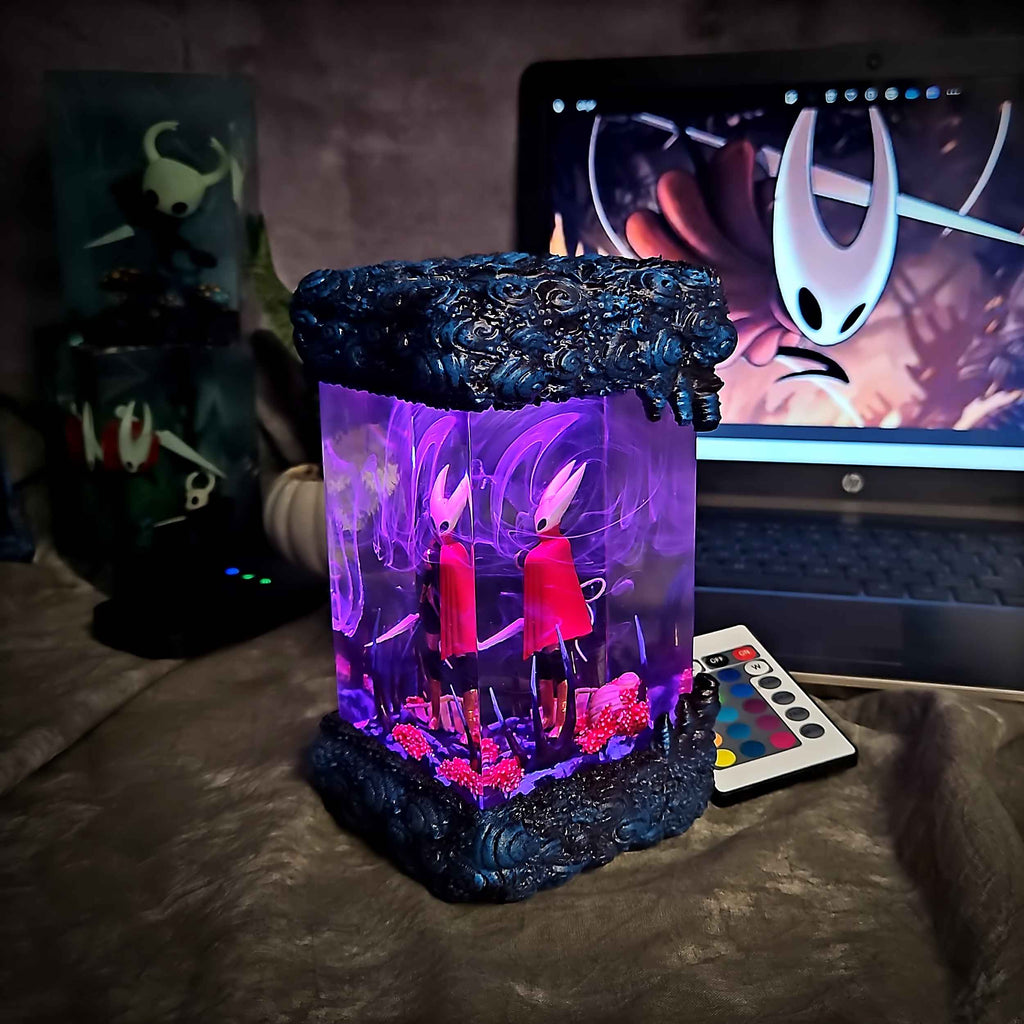 Hornet Resin Lamp – Hollow Knight Multicolor / Size M – Handmade Epoxy Resin Lamp by Rescene Studio | Rescene Studio