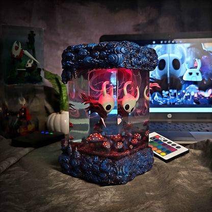 The Knight Resin Lamp V2 – Hollow Knight Multicolor / Size M – Handmade Resin Lamp by Rescene Studio | Rescene Studio