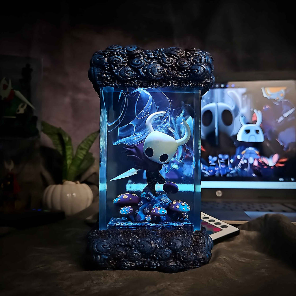 The Knight Resin Lamp V2 – Hollow Knight Multicolor / Size M – Handmade Epoxy Resin Lamp by Rescene Studio | Rescene Studio