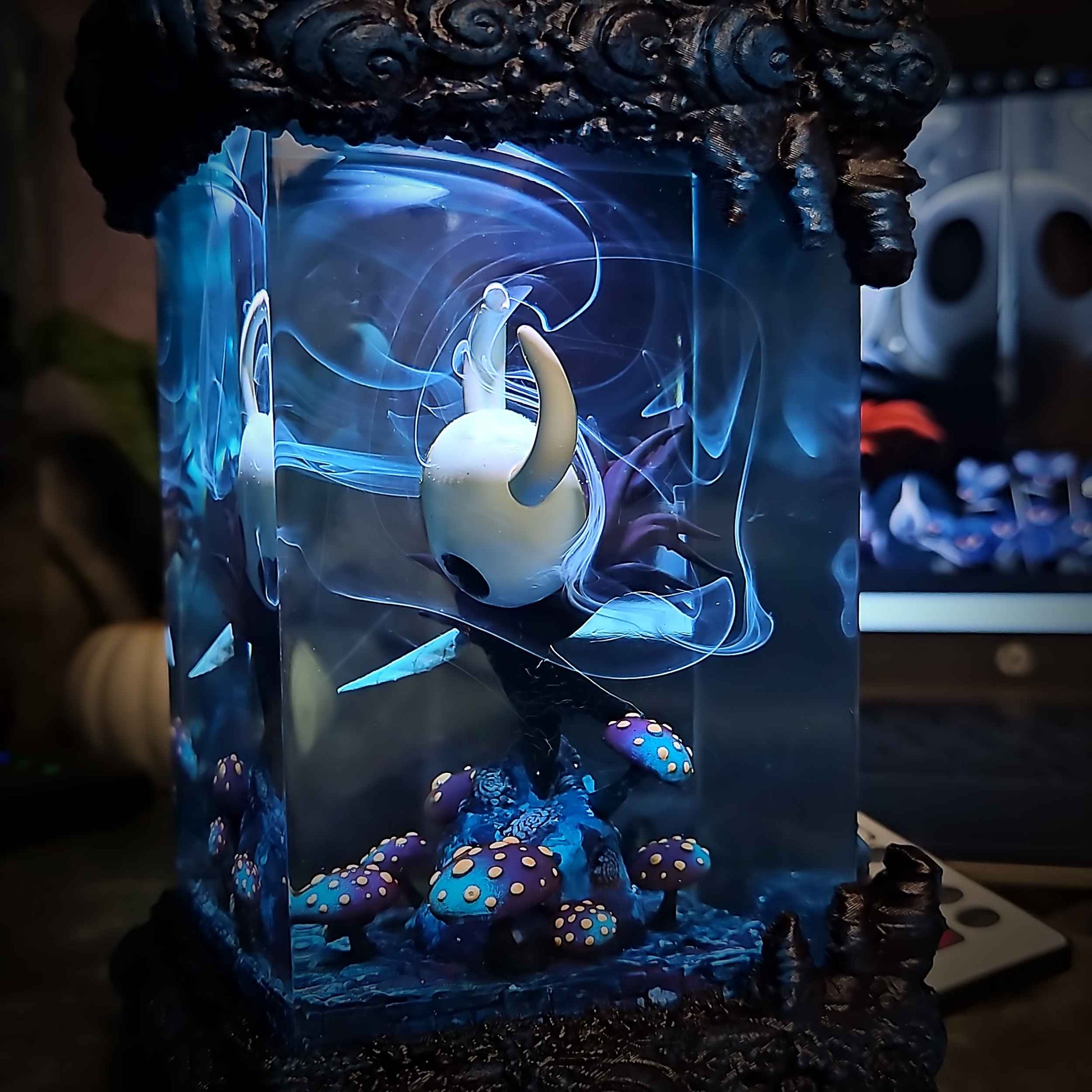The Knight Resin Lamp V2 – Hollow Knight Multicolor / Size M – Handmade Epoxy Resin Lamp by Rescene Studio | Rescene Studio