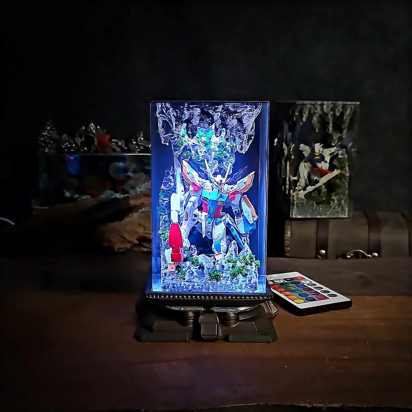 Wing Gundam Resin Lamp - Mobile Suit Gundam V2 Multicolor / Size M – Handmade Resin Lamp by Rescene Studio | Rescene Studio