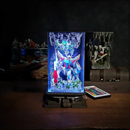 Wing Gundam Resin Lamp - Mobile Suit Gundam V2 Multicolor / Size M – Handmade Resin Lamp by Rescene Studio | Rescene Studio