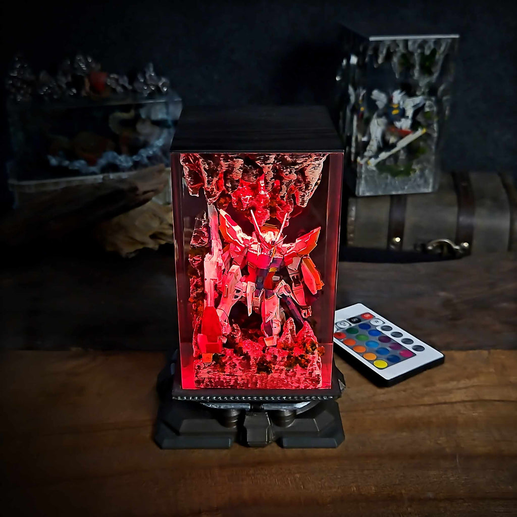 Wing Gundam Resin Lamp - Mobile Suit Gundam V2 Multicolor / Size M – Handmade Epoxy Resin Lamp by Rescene Studio | Rescene Studio