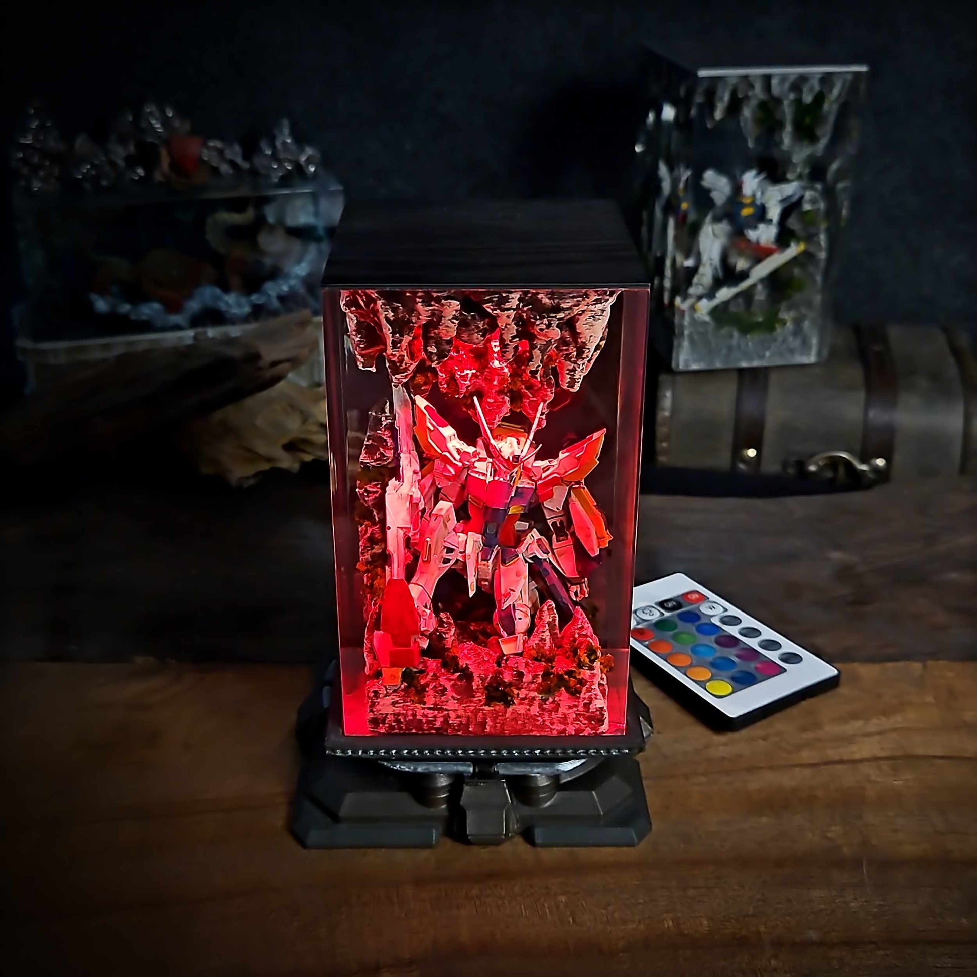 Wing Gundam Resin Lamp - Mobile Suit Gundam V2 Multicolor / Size M – Handmade Epoxy Resin Lamp by Rescene Studio | Rescene Studio