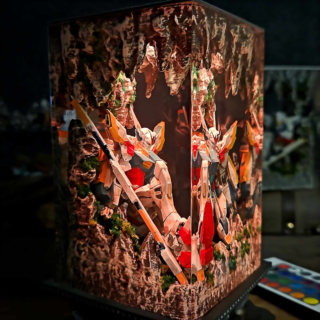 Wing Gundam Resin Lamp - Mobile Suit Gundam V2 Multicolor / Size M – Handmade Epoxy Resin Lamp by Rescene Studio | Rescene Studio