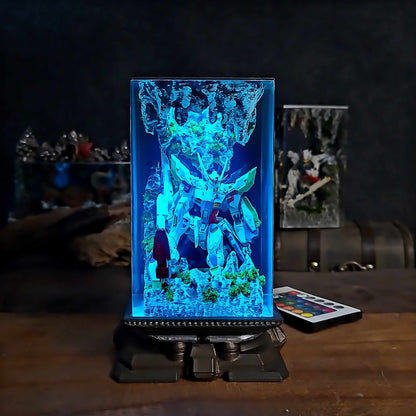 Wing Gundam Resin Lamp - Mobile Suit Gundam V2 Multicolor / Size M – Handmade Resin Lamp by Rescene Studio | Rescene Studio