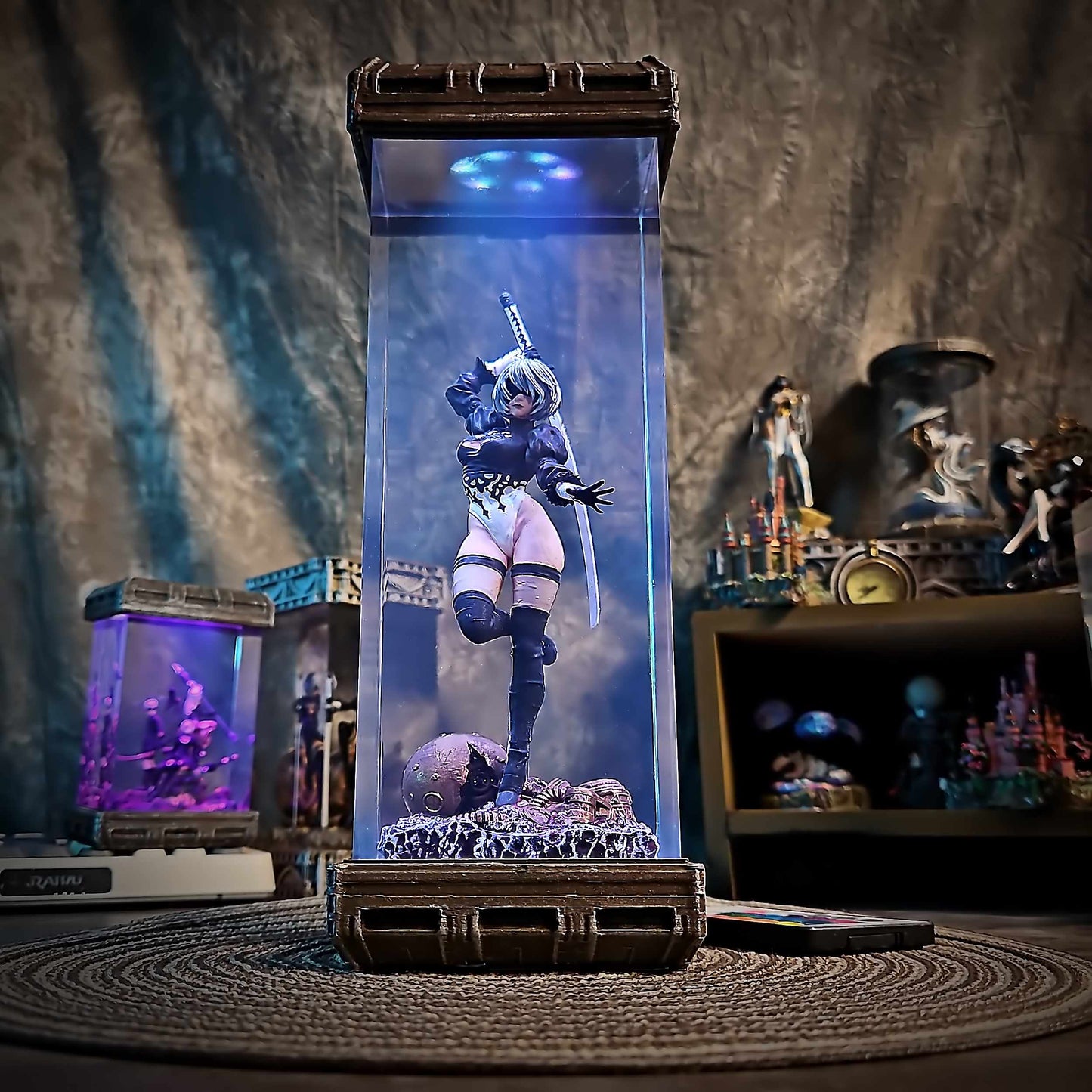 2B Resin Lamp – NieR Automata Multicolor / Size M – Handmade Resin Lamp by Rescene Studio | Rescene Studio