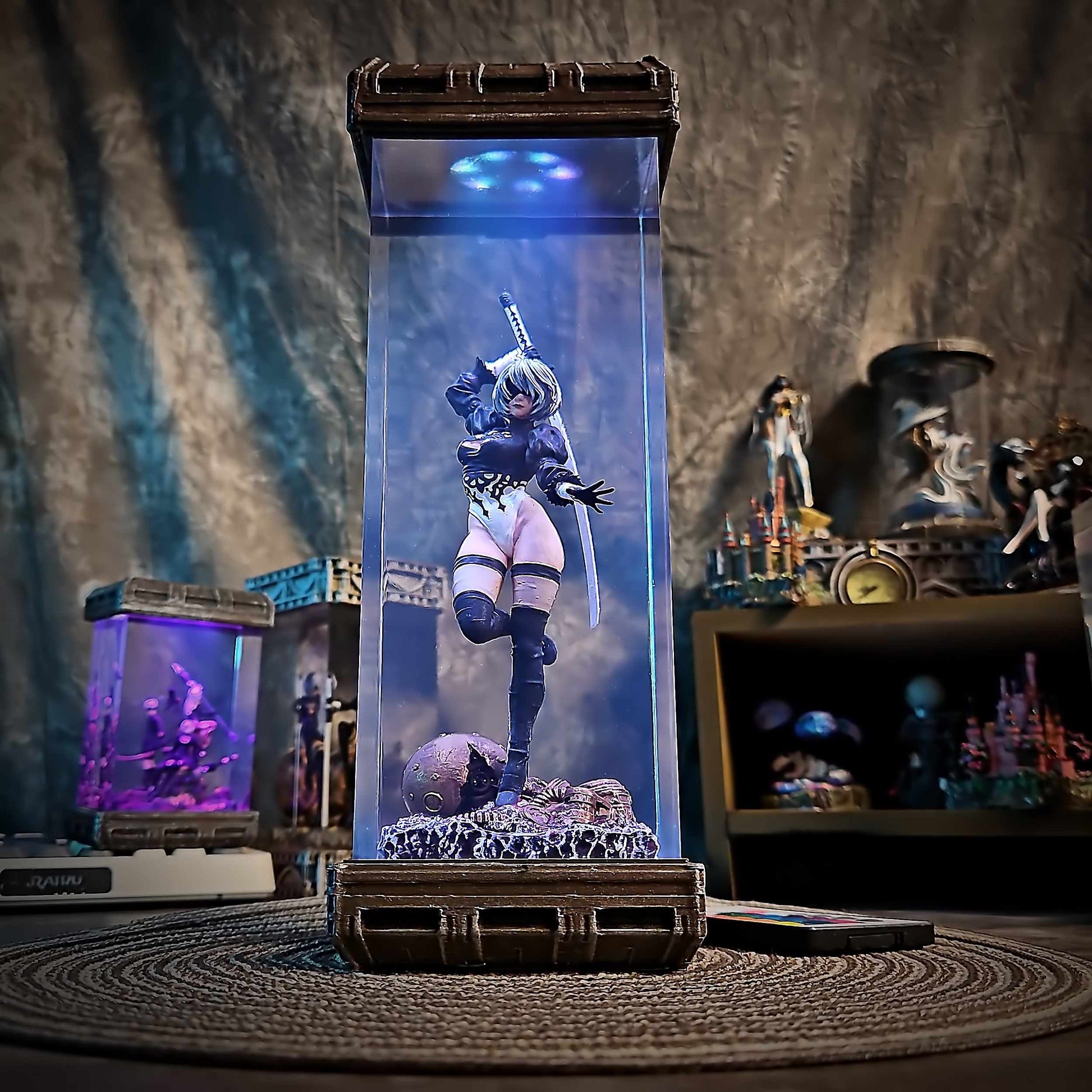 2B Resin Lamp – NieR Automata Multicolor / Size M – Handmade Epoxy Resin Lamp by Rescene Studio | Rescene Studio