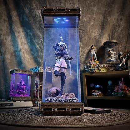 2B Resin Lamp – NieR Automata Multicolor / Size M – Handmade Resin Lamp by Rescene Studio | Rescene Studio