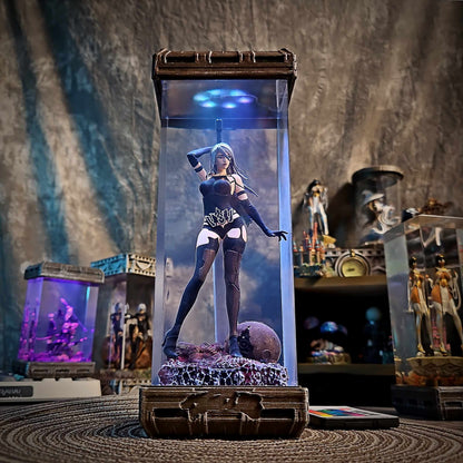 A2 Resin Epoxy Lamp – NieR Automata Multicolor / Size M – Handmade Resin Lamp by Rescene Studio | Rescene Studio