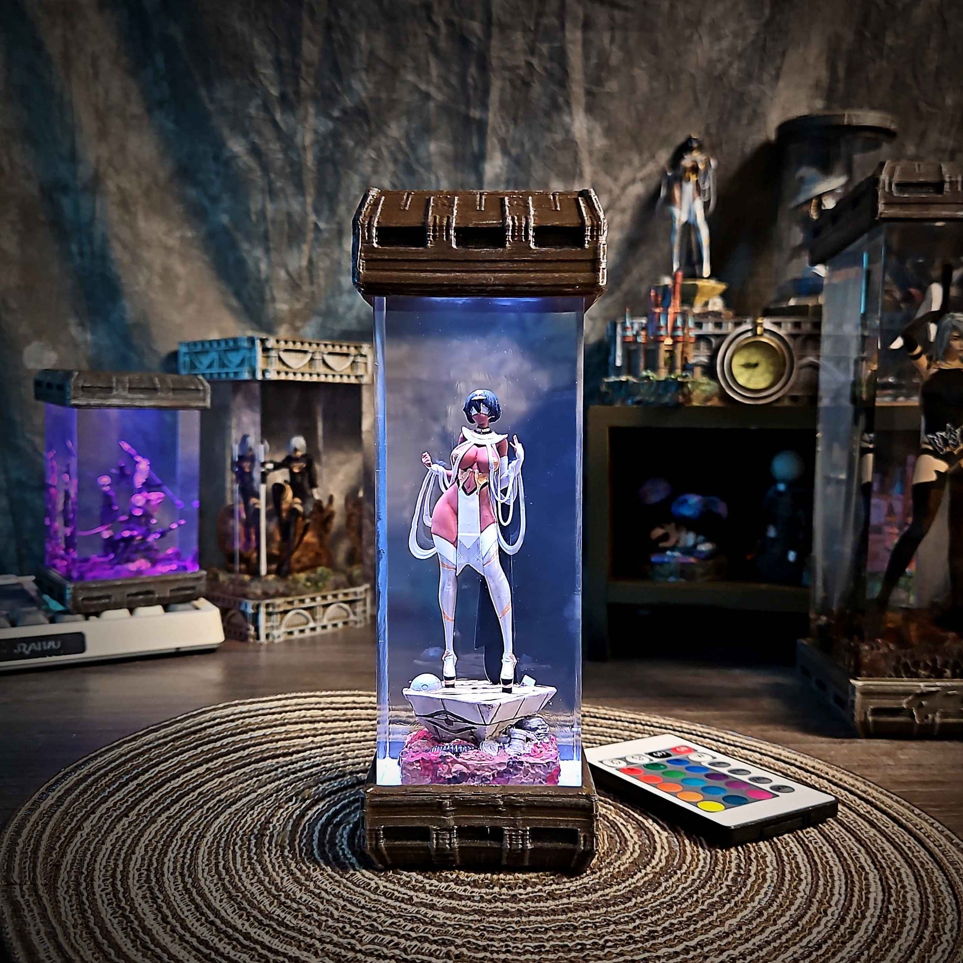 2P Resin Lamp – NieR Automata Multicolor / Size M – Handmade Epoxy Resin Lamp by Rescene Studio | Rescene Studio