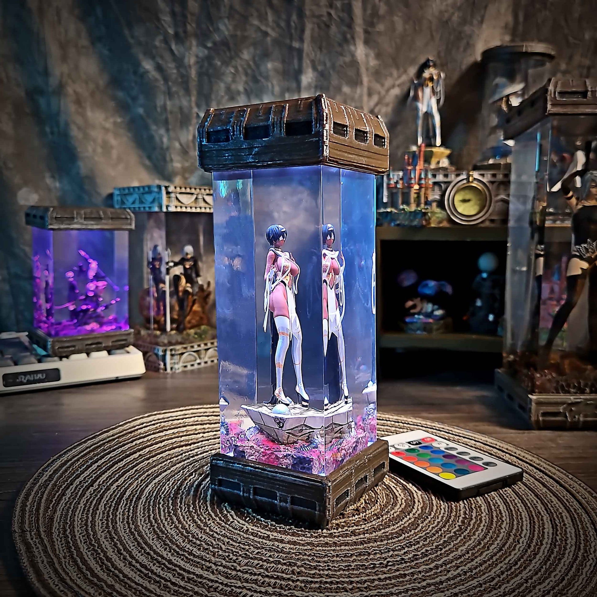 2P Resin Lamp – NieR Automata Multicolor / Size M – Handmade Epoxy Resin Lamp by Rescene Studio | Rescene Studio