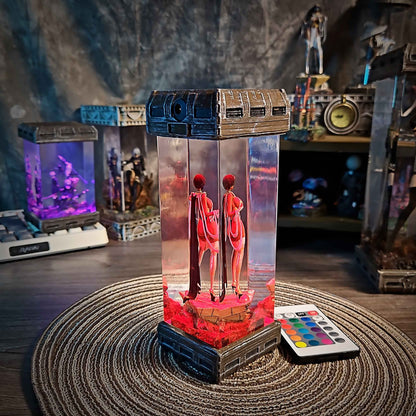 2P Resin Lamp – NieR Automata Multicolor / Size M – Handmade Resin Lamp by Rescene Studio | Rescene Studio