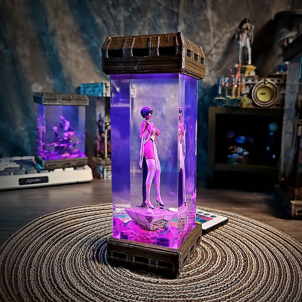 2P Resin Lamp – NieR Automata Multicolor / Size M – Handmade Epoxy Resin Lamp by Rescene Studio | Rescene Studio