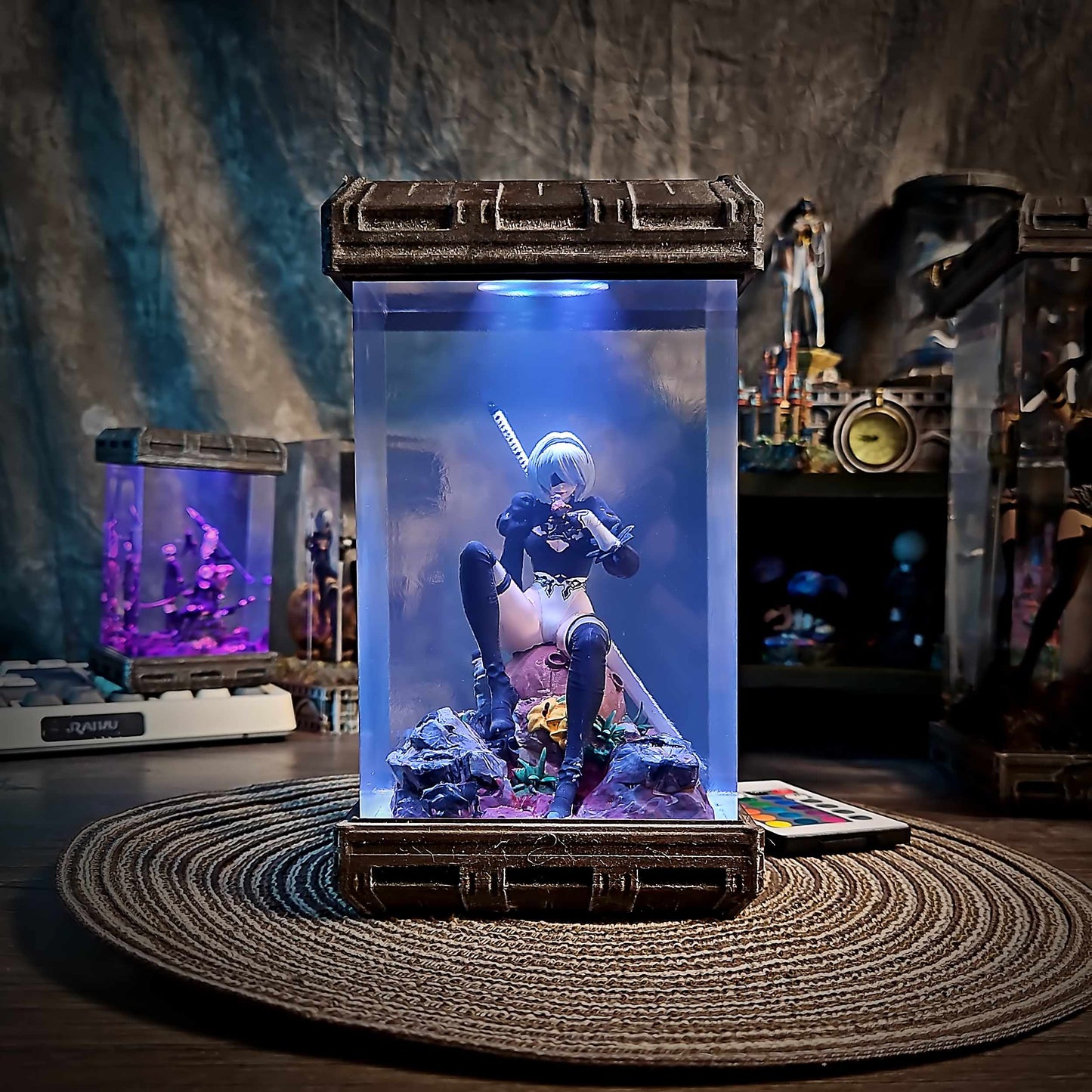 2B Resin Epoxy Lamp V2 – NieR Automata Multicolor / Size M – Handmade Resin Lamp by Rescene Studio | Rescene Studio