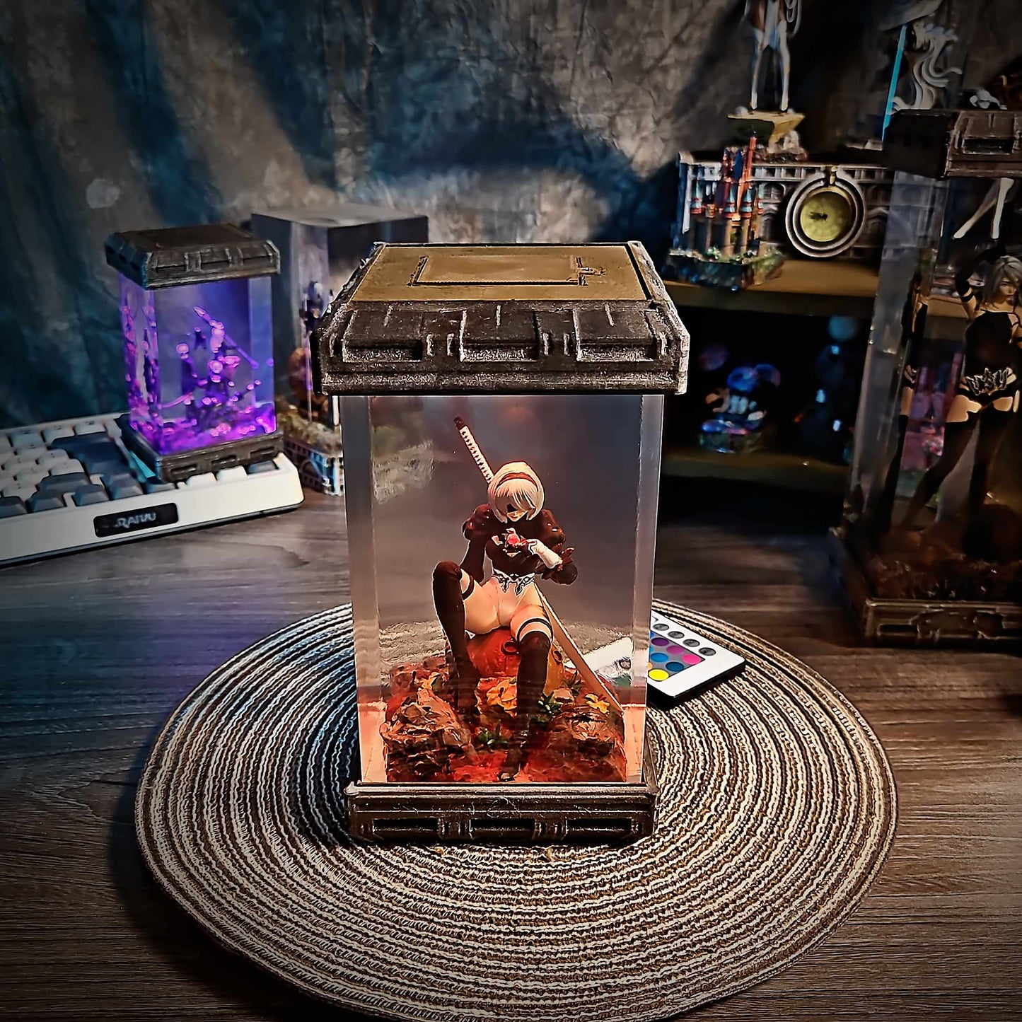 2B Resin Epoxy Lamp V2 – NieR Automata Multicolor / Size M – Handmade Resin Lamp by Rescene Studio | Rescene Studio