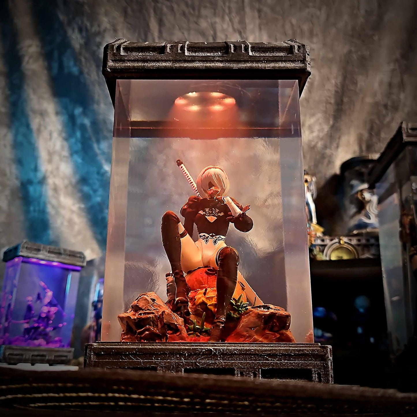 2B Resin Epoxy Lamp V2 – NieR Automata Multicolor / Size M – Handmade Resin Lamp by Rescene Studio | Rescene Studio