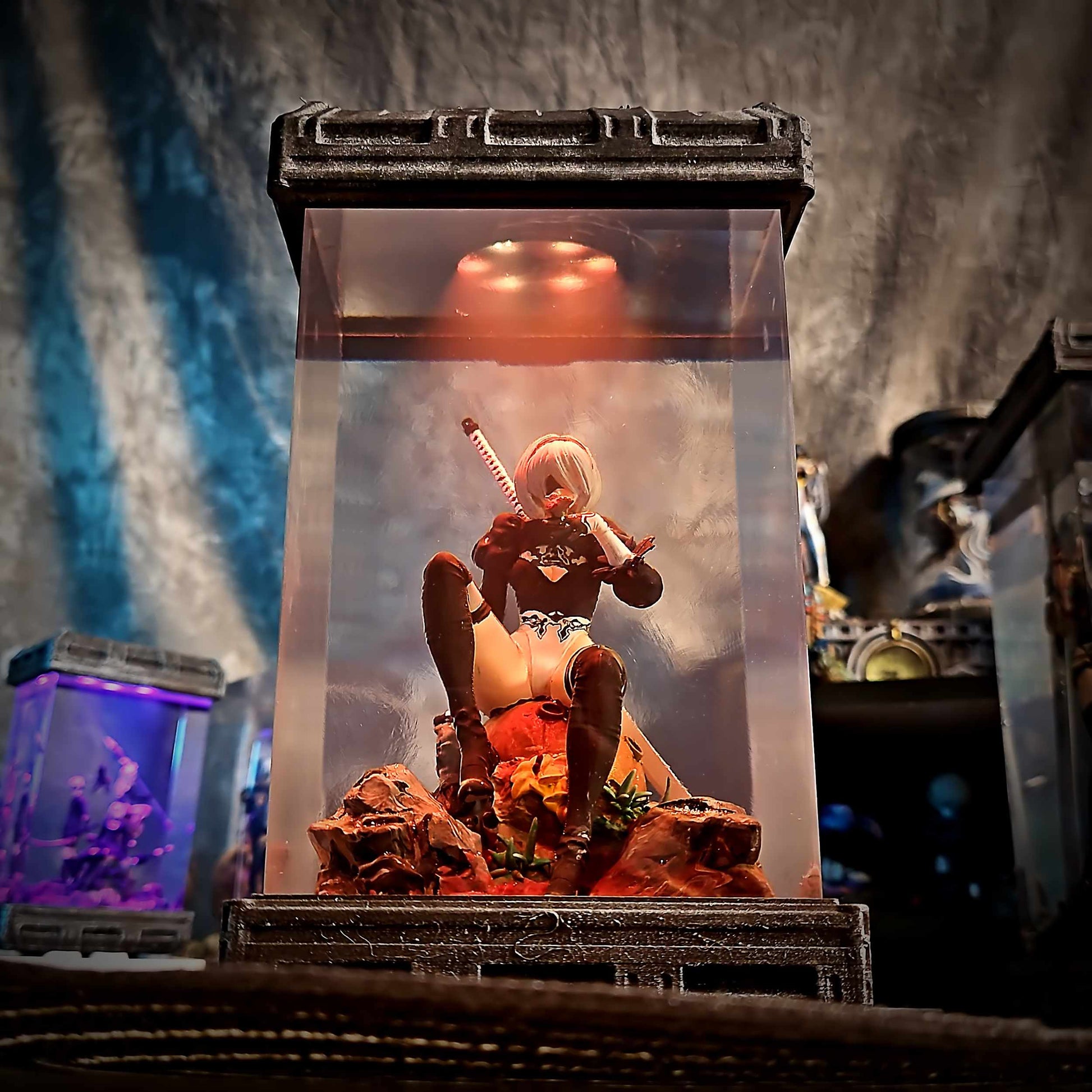 2B Resin Epoxy Lamp V2 – NieR Automata Multicolor / Size M – Handmade Epoxy Resin Lamp by Rescene Studio | Rescene Studio