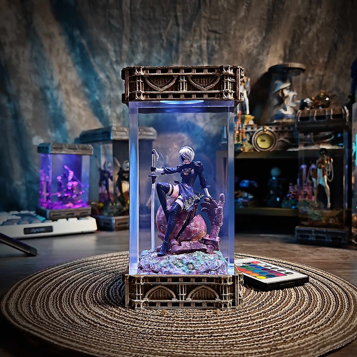 2B Resin Epoxy Lamp V3 – NieR Automata Multicolor / Size M – Handmade Resin Lamp by Rescene Studio | Rescene Studio