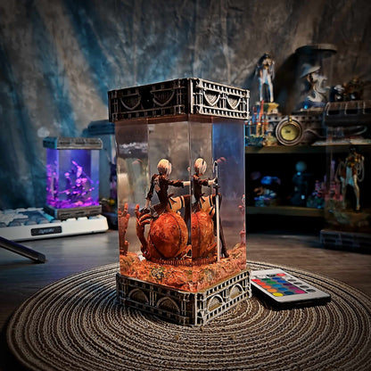 2B Resin Epoxy Lamp V3 – NieR Automata Multicolor / Size M – Handmade Resin Lamp by Rescene Studio | Rescene Studio