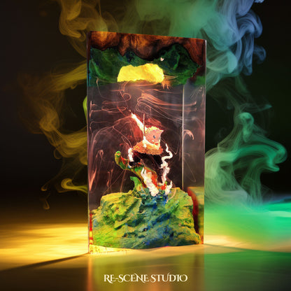 Inosuke Resin Lamp 2 - Demon Slayer Multicolor / Size M: 7 x 13 x 7 (cm) – Handmade Resin Lamp by Rescene Studio | Rescene Studio