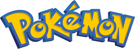 Pokémon logo with blue and yellow colors on a white background