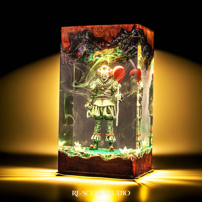 Pennywise Resin Lamp — Display Setup | Artisan Resin Art Lamp, Ambient Light for Home or Office