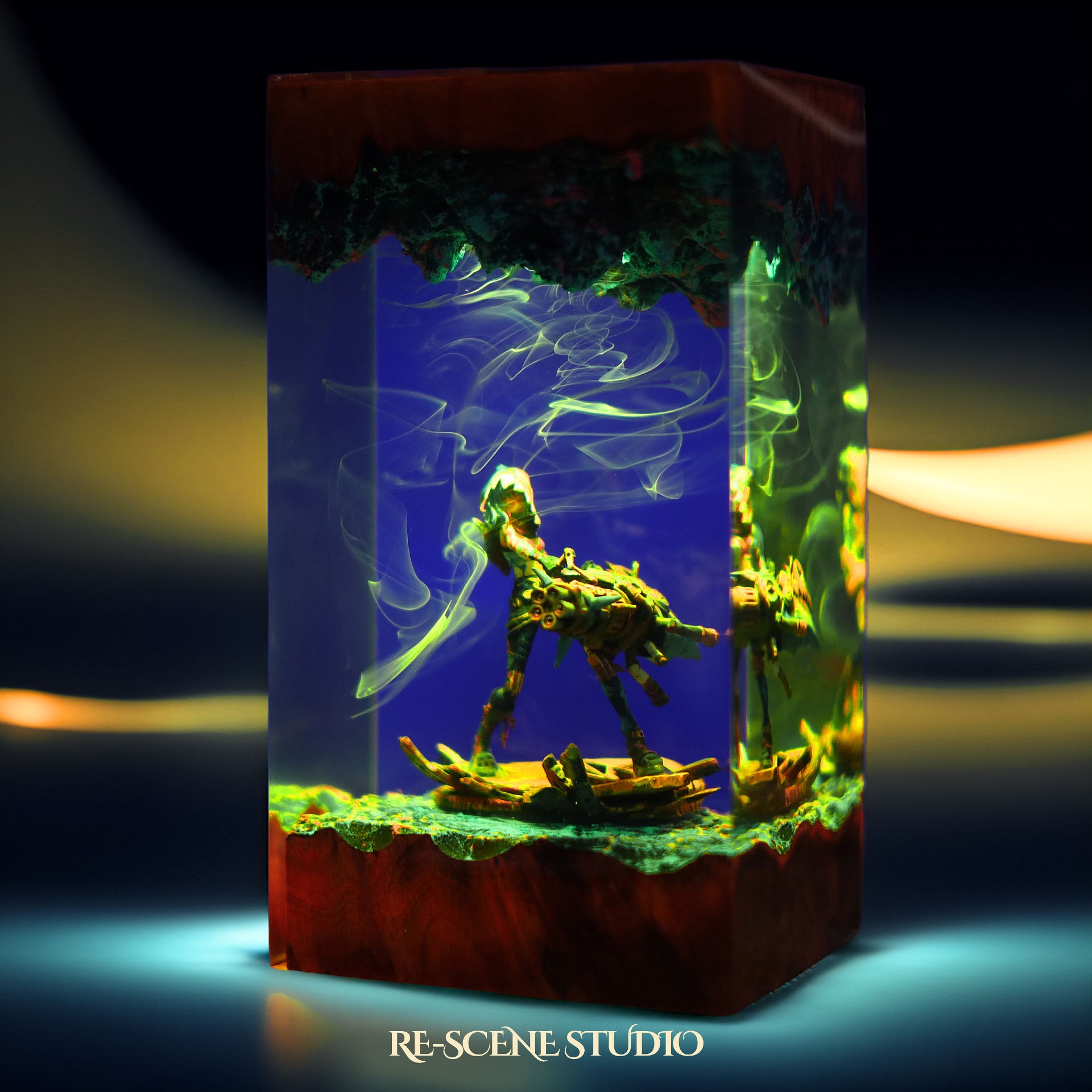 J.inx Resin Lamp 02 — Display Setup | Artisan Resin Art Lamp, Ambient Light for Home or Office